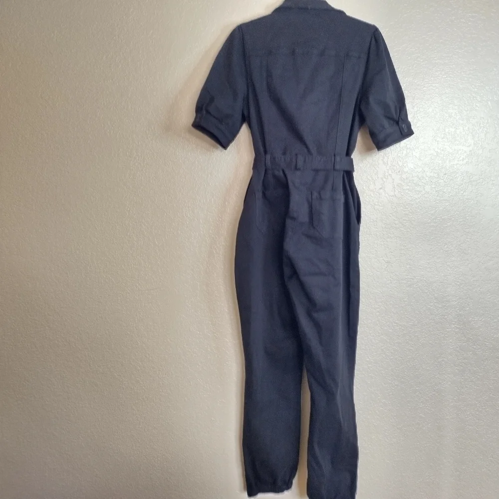 Paige Mayslie Shortsleeve Jumpsuit Washed Black sz 6